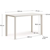 Kave Home Aluminijasta vrtna miza 77x150 cm Culip – | Shoptok.si