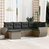 vidaXL 6-dijelni set vrtnih sofa od poliratana s jastucima sivi | shoptok.hr