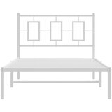 Metalni okvir za krevet s uzglavljem bijeli 100x200 cm | shoptok.hr