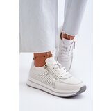 EVENTO Women's Leather Platform Sneakers White Ligustra | shoptok.hr