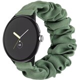 INF Združljiv z Google Pixel 2: Eleganten scrunchie pašček za pametno uro Green, (5000085929) | Shoptok.si
