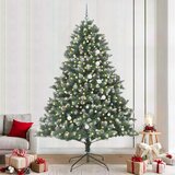 vidaXL Umjetnobožićnodrvce S LED lampica Zelena 240cm PVC Cijene