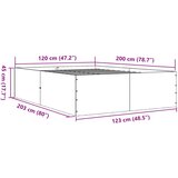  Okvir kreveta smeđa boja hrasta 120x200 cm konstruirano drvo | shoptok.hr