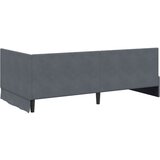  Kotna postelja z vzmetnico Temno siva 90 x 200 cm Žamet, (5000069761) | Shoptok.si