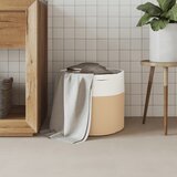 Košara za pohranu bež-bijela Ø 43 x 35 cm od pamuka | shoptok.hr