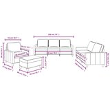  4-dijelni set sofa s jastucima smeđesivi od tkanine | shoptok.hr