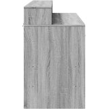 Radni stol s LED svjetlima siva boja hrasta 120x55x91 cm drveni | Shoptok.si
