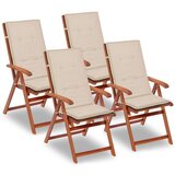  Jastuci za vrtne stolice 4 kom krem 120 x 50 x 3 cm od tkanine Cijene
