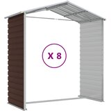  Vrtno spremište smeđe 191 x 725 x 198 cm od pocinčanog čelika | shoptok.hr