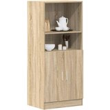 vidaXL Kuhinjska omarica sonoma hrast 57x41,5x131,5 cm inž. les | Shoptok.si