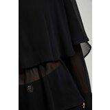 Marisse Black Ruffled V-Neck Shirt | Eponuda.ba