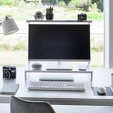 YAMAZAKI Bijelo metalno postolje za monitor Tower – | shoptok.hr