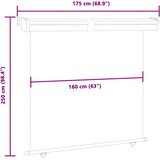 Balkonska bočna tenda 175 x 250 cm crvena | shoptok.hr