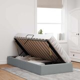  Krevet s od storage Svijetlo siva 90 x 190 cm tkanina | shoptok.hr