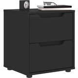 vidaXL nočna omarica VISNES Black 45x40x50 cm inženirski les | Shoptok.si