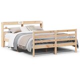  Okvir za krevet s uzglavljem 160 x 200 cm od masivne borovine | shoptok.hr
