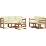  Set vanjskih sofa s jastukom 6 pcs Prirodna i krem | shoptok.hr