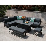 Rojaplast Temno siva aluminijasta vrtna garnitura za 9 oseb Tampa – | Shoptok.si