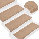  Samoljepljivi otirači za stepenice 15 kom 65x24,5x3,5 cm bež | shoptok.hr