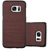 Cadorabo Ohišje, združljiv s Samsungom v Woody Coffee - Trdo zaščitni pokrov v lesu videz pred praskami in udarci, (20567529) Cene