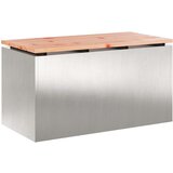 vidaXL vrtna klupa srebrno 80 x 40 x 43 cm nehrđajući čelik | shoptok.hr