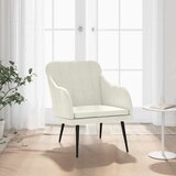  Fotelja krem 63 x 76 x 80 cm baršunasta | shoptok.hr