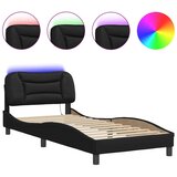  Okvir kreveta s LED-om bez madraca Hvar crni 90 x 200 cm | shoptok.hr