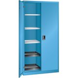 LISTA omara s krilnimi vrati, vxšxg 1950 x 1000 x 580 mm, z 10 policami, svetlo modra Cene