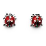  Ženske oliver weber ladybug mini crystal mindjuše sa swarovski crvenim kristalom ( 22186 ) Cene
