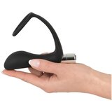 Black Velvets Black Velvet - Silikonski analni vibrator z obročkom za penis (črn) | Shoptok.si