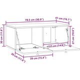 TV Omarica za TV, ki jo lahko montiraš na steno Sonoma hrast, (5000210360) | Shoptok.si