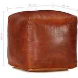vidaXL tabure rumenorjav 40x40x40 cm pravo kozje usnje | Shoptok.si