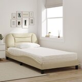 Krevet s madracem Hvar krem 100 x 200 cm od tkanine | Eponuda.com