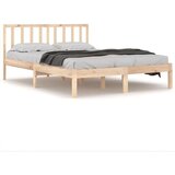  Posteljni okvir iz trdne borovine 200x200 cm, (20645327) | Shoptok.si
