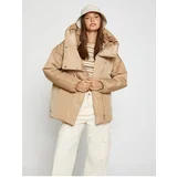 Koton Inflatable Coat Hooded Pocket Detailed