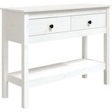 Maison Chic konzolna miza - miza ob steni bela 100×35×75 trdna borovina, (21786245) Cene
