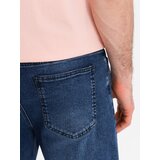 Ombre Men's shorts with elastic waistband and wash effect - blue | Shoptok.si