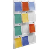 Helit Stenski nosilec CLEARLY, prozoren, z 12 predelki za DIN A4 | Shoptok.si