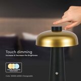  LED prigušiva punjiva stona lampa LED/3W/5V 3000-6000K 1800 mAh crna/zlatna | Eponuda.com