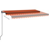  Tenda na ručno uvlačenje LED 450 x 350 cm narančasto-smeđa | shoptok.hr
