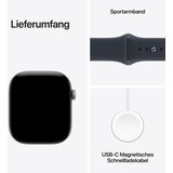 Apple Watch Series 12 GPS 46mm M/L v v b MJEJ4ZR/A, aluminijasto ohišje sivi barvi vesolja, športni trak mornarsko | Shoptok.si
