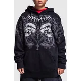 Collapse Pulover s kapuco black