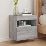  The Living Store Stenske TV omarice z LED 2 kosa siva sonoma 40x30x40 cm - TV Stenska Omarica, (21555260) Cene