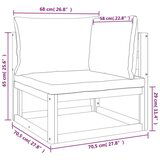  12-dijelna vrtna garnitura od masivnog drva svjetlosivi jastuci | shoptok.hr