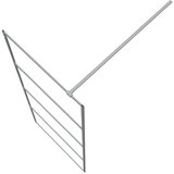 Pregrada za tuš srebrna 80 x 195 cm s prozirnim staklom ESG | shoptok.hr