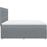  Krevet s oprugama i madracem svjetlosivi 200 x 200cm od tkanine | shoptok.hr