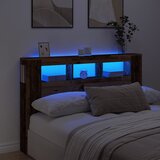  LED uzglavlje boja drva 160x18,5x103,5 cm konstruirano drvo | shoptok.hr