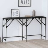 vidaXL Konzolna miza Črni hrast 140 x 29 x 75 cm Konstruiran les | Shoptok.si