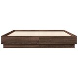  Okvir kreveta s LED svjetlima smeđa boja hrasta 120 x 190 cm | shoptok.hr