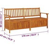  Klupa za pohranu 170 cm od masivnog bagremovog drva | Eponuda.com